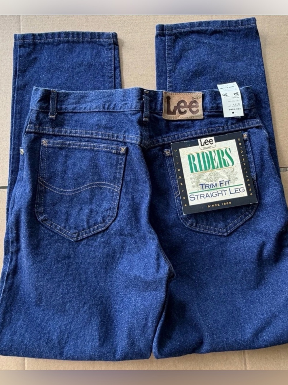 Vintage Deadstock Lee Jeans Made In USA Trim Fit Straight  80’s